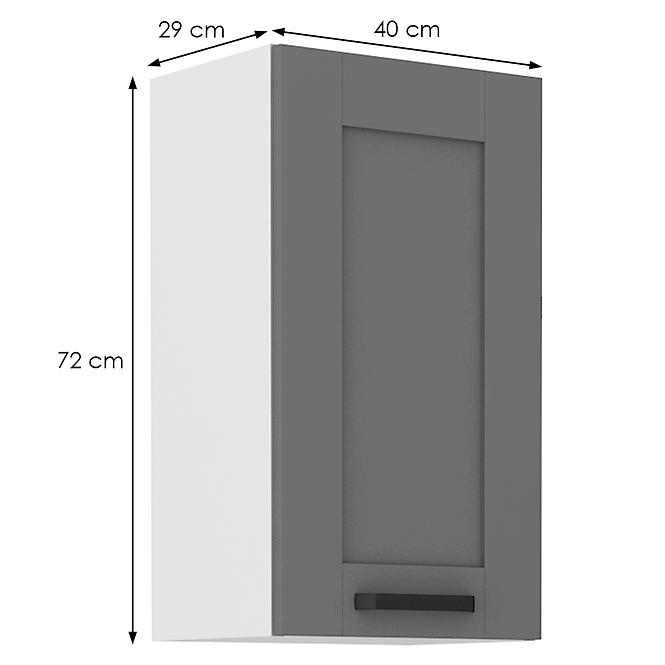 Küchenschrank Luna dustgrey/weiß 40G-72 1F,2