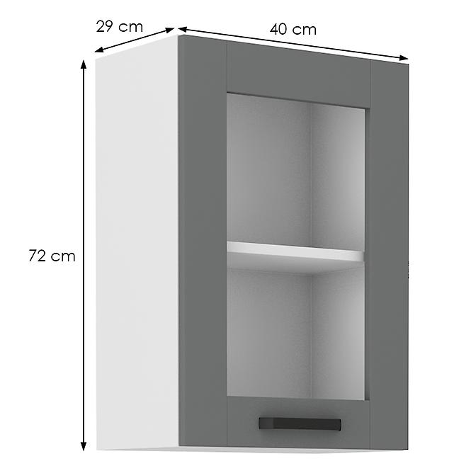Küchenschrank Luna dustgrey/weiß 40GS-72 1F,2