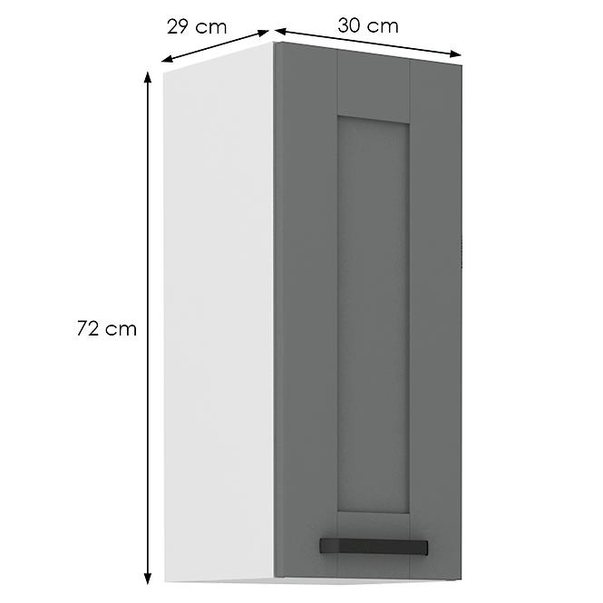 Küchenschrank Luna dustgrey/weiß 30G-72 1F,2