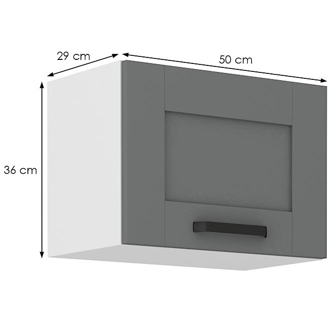 Küchenschrank Luna dustgrey/weiß 50GU-36 1F