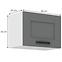 Küchenschrank Luna dustgrey/weiß 50GU-36 1F,2