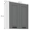 Küchenschrank Luna dustgrey/weiß 80G-90 2F,2