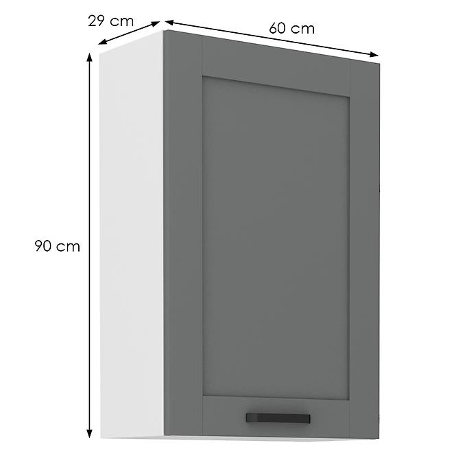 Küchenschrank Luna dustgrey/weiß 60G-90 1F,2