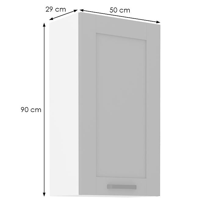 Küchenschrank Luna dustgrey/weiß 50G-90 1F,2