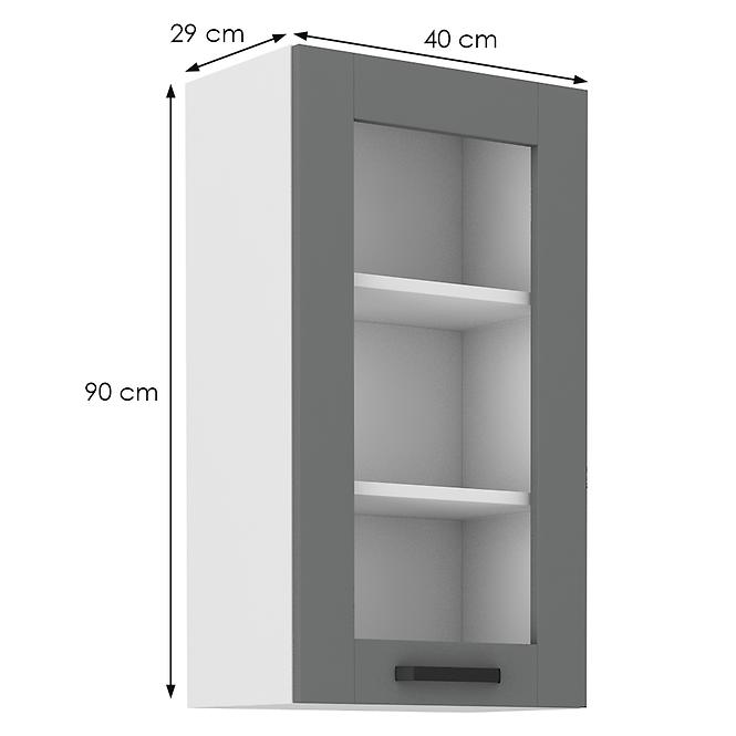 Küchenschrank Luna dustgrey/weiß 40GS-90 1F,2