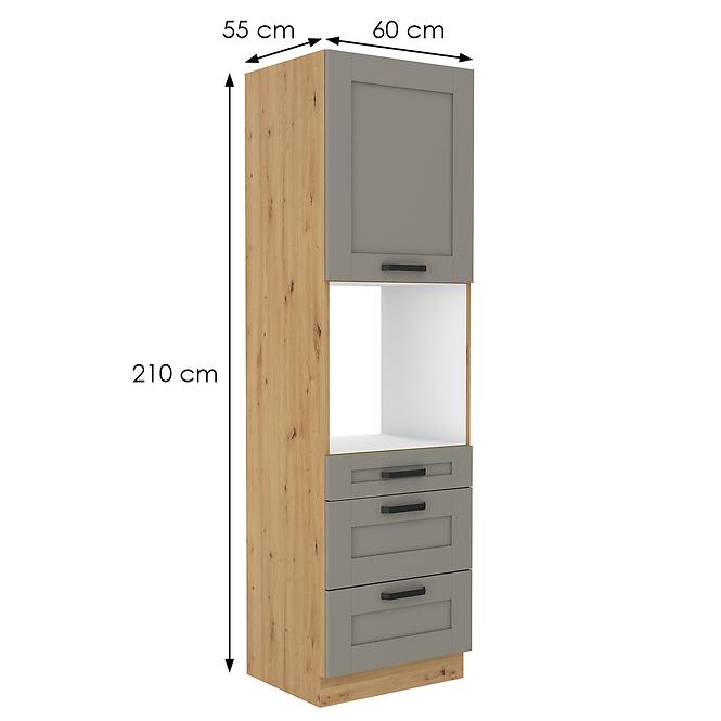 Küchenschrank Luna claygrey/artisan 60DPS-210 3S 1F,2