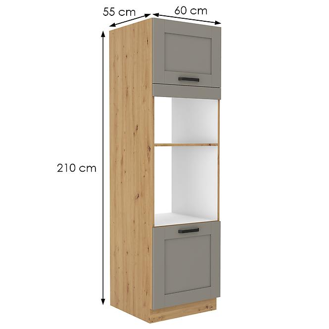 Küchenschrank Luna claygrey/artisan 60DMP-210 2F,2