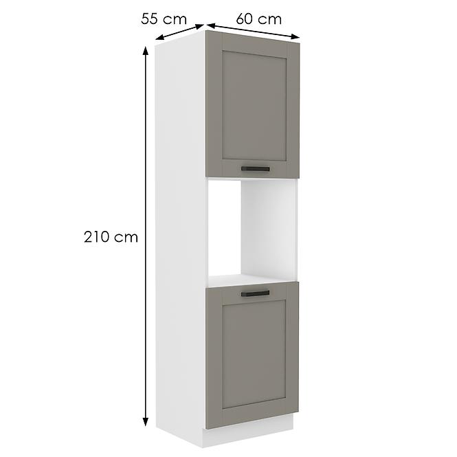 Küchenschrank Luna claygrey/weiß 60DP-210 2F,2
