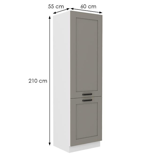 Küchenschrank Luna claygrey/weiß 60LO-210 2F,2