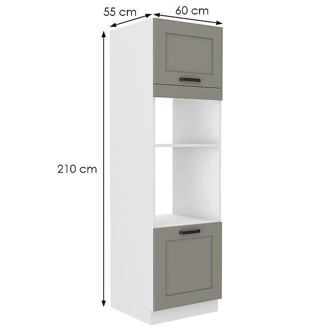 Küchenschrank Luna claygrey/weiß 60DMP-210 2F,2