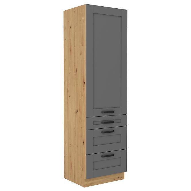 Küchenschrank Luna dustgrey/artisan 60DKS-210 3S 1F