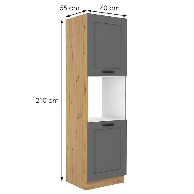 Küchenschrank Luna dustgrey/artisan 60DP-210 2F,2