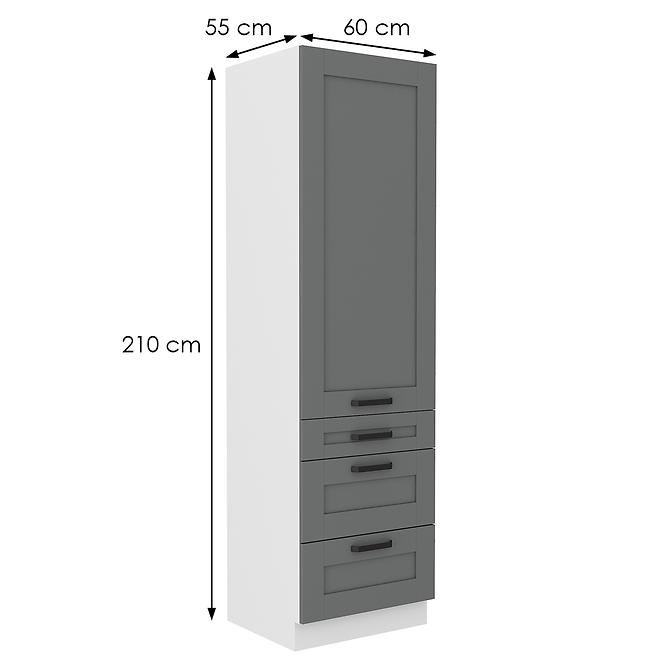 Küchenschrank Luna dustgrey/weiß 60DKS-210 3S 1F