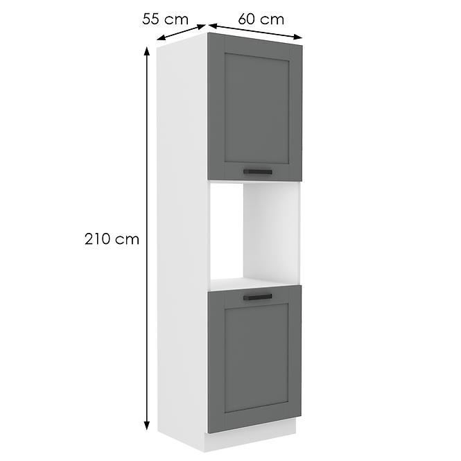 Küchenschrank Luna dustgrey/weiß 60DP-210 2F,2
