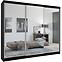 Schrank Lux 250 schwarz + 3 x spiegel