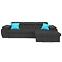 Ecksofa Polo R porto35 + pod. Porto 61