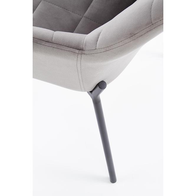 Stuhl K305 Stoff velvet/Metall Grau