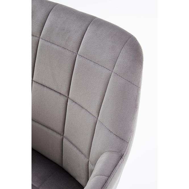 Stuhl K305 Stoff velvet/Metall Grau