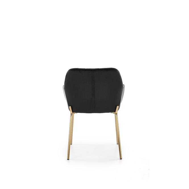 Stuhl K306 Stoff velvet/Chrom Schwarz/Gold