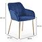 Stuhl K306 Stoff velvet/Chrom dunkelblau/Gold,2
