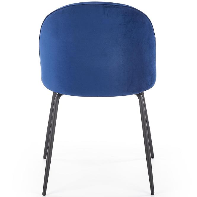Stuhl K314 Stoff velvet/Metall dunkelblau