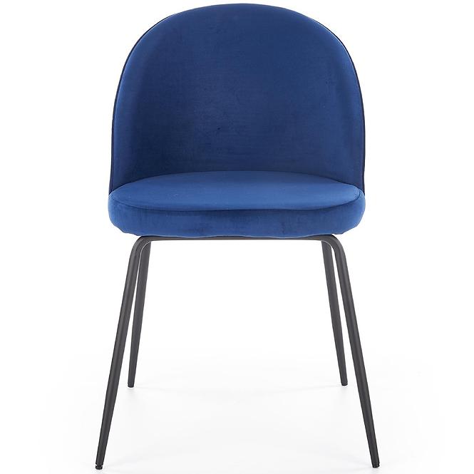 Stuhl K314 Stoff velvet/Metall dunkelblau