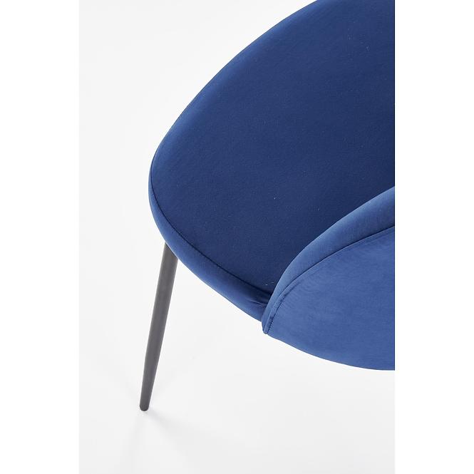 Stuhl K314 Stoff velvet/Metall dunkelblau