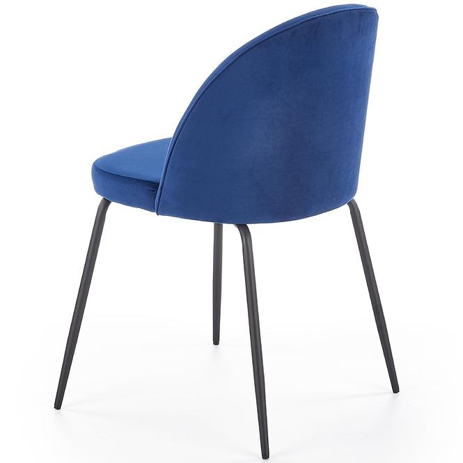 Stuhl K314 Stoff velvet/Metall dunkelblau