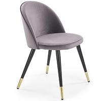 Stuhl K315 Stoff velvet/Metall Grau