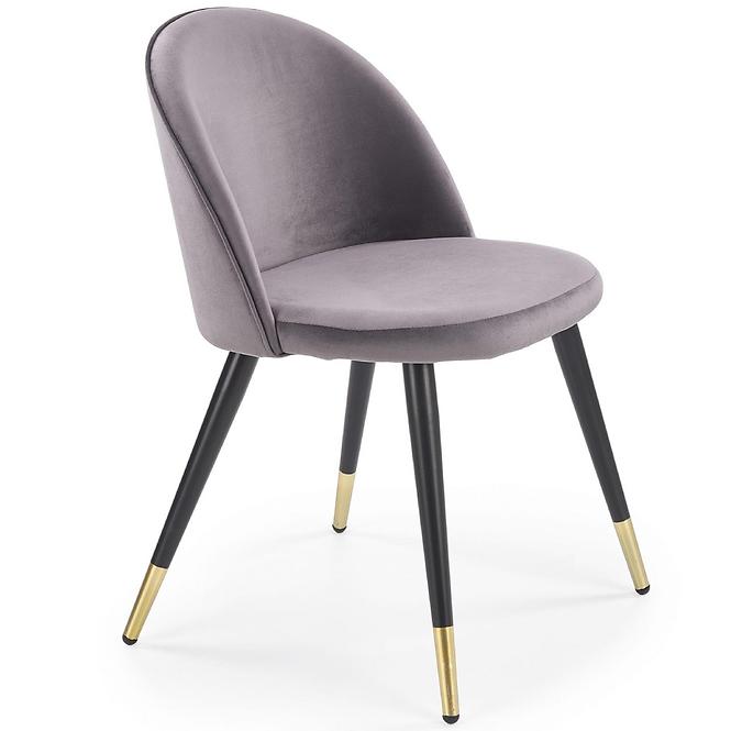Stuhl K315 Stoff velvet/Metall Grau