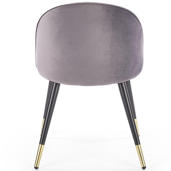 Stuhl K315 Stoff velvet/Metall Grau