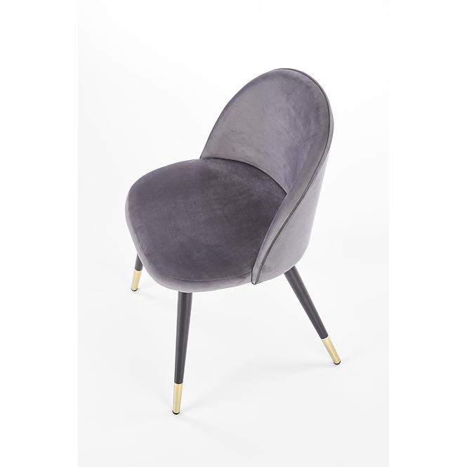 Stuhl K315 Stoff velvet/Metall Grau