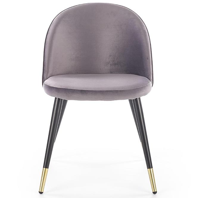 Stuhl K315 Stoff velvet/Metall Grau