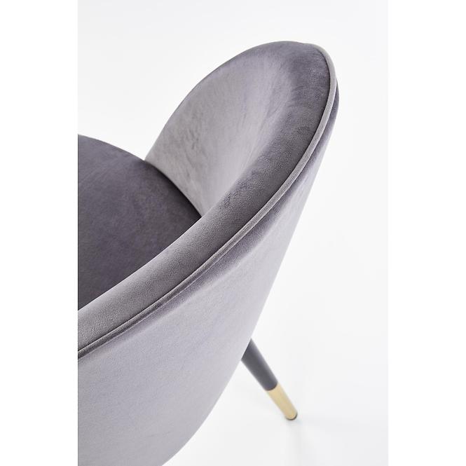 Stuhl K315 Stoff velvet/Metall Grau
