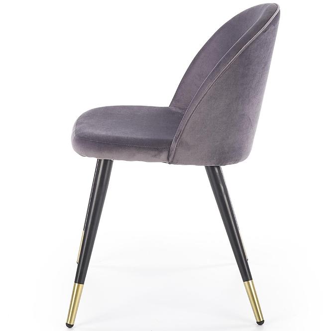 Stuhl K315 Stoff velvet/Metall Grau