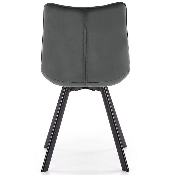 Stuhl K332 Stoff velvet/Metall dunkelgrau