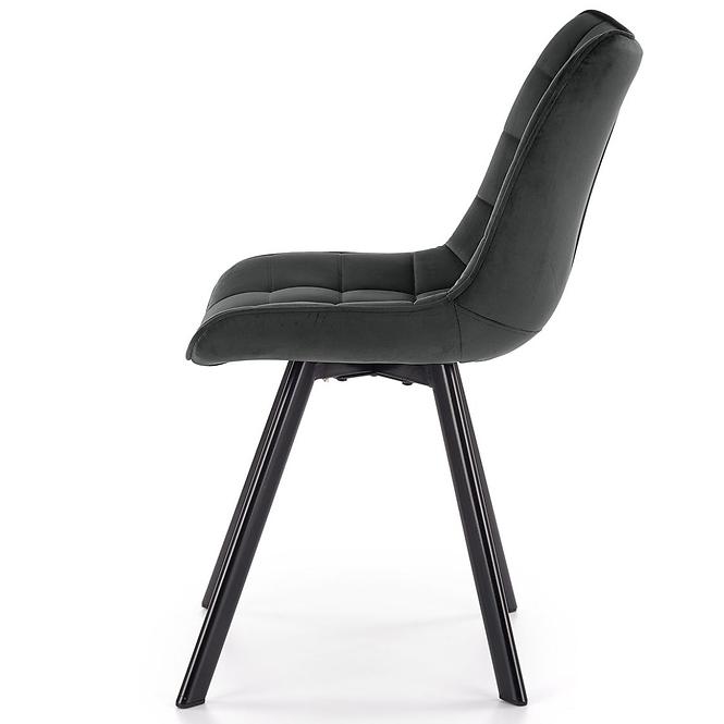 Stuhl K332 Stoff velvet/Metall dunkelgrau