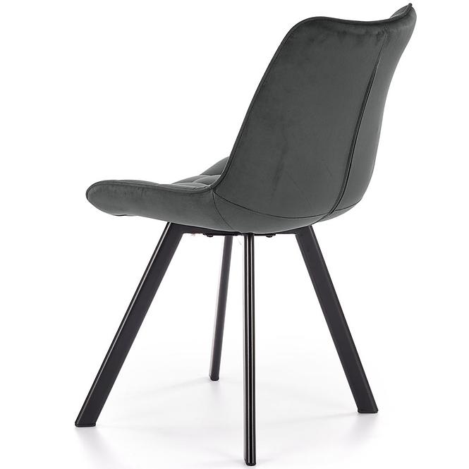 Stuhl K332 Stoff velvet/Metall dunkelgrau