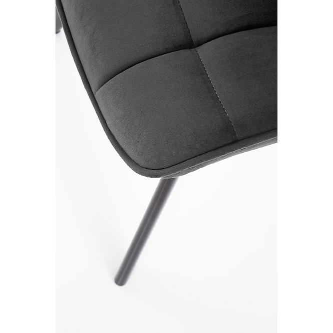 Stuhl K332 Stoff velvet/Metall dunkelgrau
