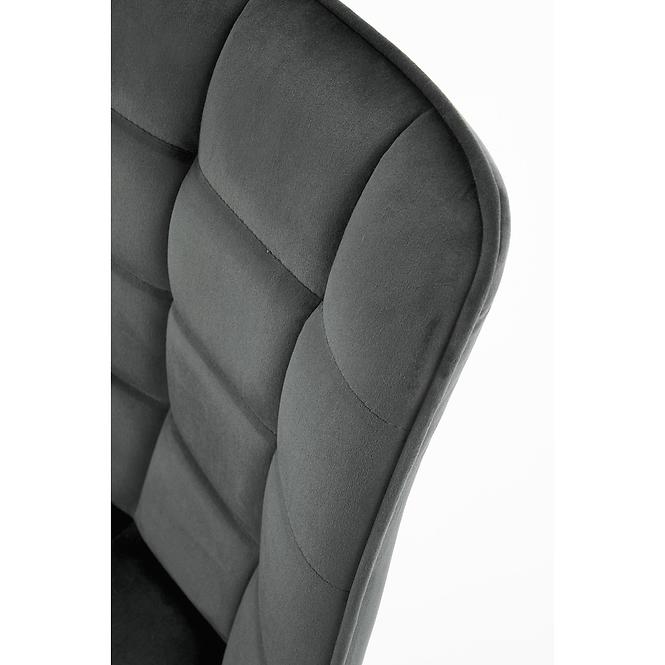 Stuhl K332 Stoff velvet/Metall dunkelgrau