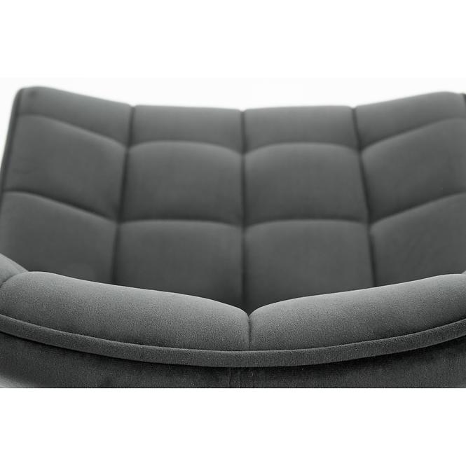 Stuhl K332 Stoff velvet/Metall dunkelgrau