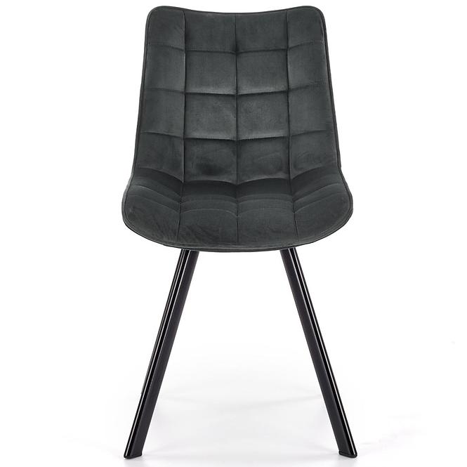 Stuhl K332 Stoff velvet/Metall dunkelgrau