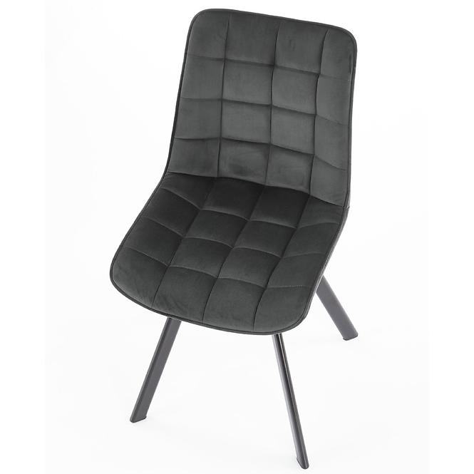 Stuhl K332 Stoff velvet/Metall dunkelgrau