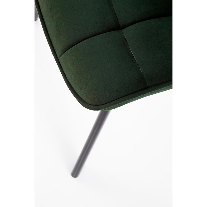 Stuhl K332 Stoff velvet/Metall dunkelgrün