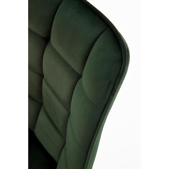 Stuhl K332 Stoff velvet/Metall dunkelgrün