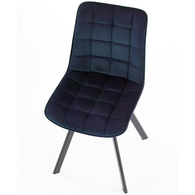 Stuhl K332 Stoff velvet/Metall dunkelblauowy