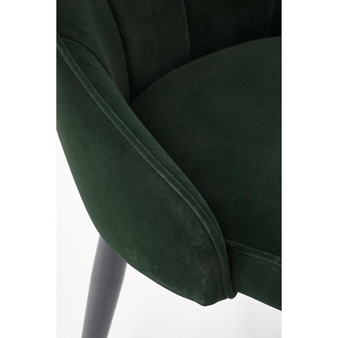 Stuhl K365 Stoff velvet/Metall dunkelgrün