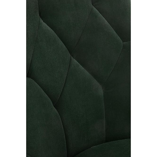Stuhl K365 Stoff velvet/Metall dunkelgrün