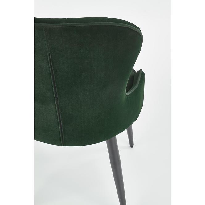 Stuhl K366 Stoff velvet/Metall dunkelgrün
