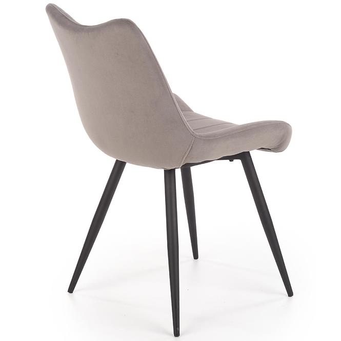 Stuhl K388 Stoff velvet/Metall Grau